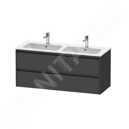 Duravit Ketho.2 - Meuble-vasque, 550x1280x480 mm, 2 tiroirs, graphite mat K25266049490000