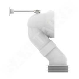 Ideal Standard Accessoires - Coude d'évacuation vertical, 185-200 mm, blanc T682067