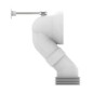 Ideal Standard Accessoires - Coude d'évacuation vertical, 185-200 mm, blanc T682067