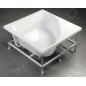 Polysan Carmen - Receveur de douche profond 900x900x300 mm, avec construction, Heavy Shell, blanc 29711