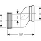 Geberit Accessoires - Jeu de manchons de raccordement pour WC suspendu, excentrique 50 mm 388.352.29.1