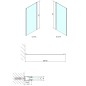 Polysan Easy Line - Paroi de douche latérale 900x1900 mm, verre clair EL3315