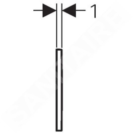 Geberit Accessoires - Plaque de recouvrement pour commande de chasse d'eau pour urinoir, acier inoxydable 116.069.FW.1