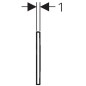 Geberit Accessoires - Plaque de recouvrement pour commande de chasse d'eau pour urinoir, acier inoxydable 116.069.FW.1 Geberit Accessoires - Plaque de recouvrement pour commande de chasse d'eau pour urinoir, acier inoxydable 116.069.FW.1