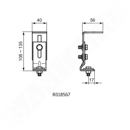 Ideal Standard Pièces encastrés - Kit d’installation pour un montage dans un angle de pièce R018567