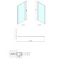 Polysan Easy Line - Paroi de douche latérale 800x1900 mm, verre clair EL3215