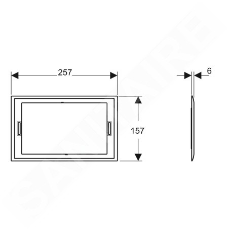 Geberit Sigma70 - Cadre de recouvrement pour Sigma70, chrome noir brillant 115.623.QC.1