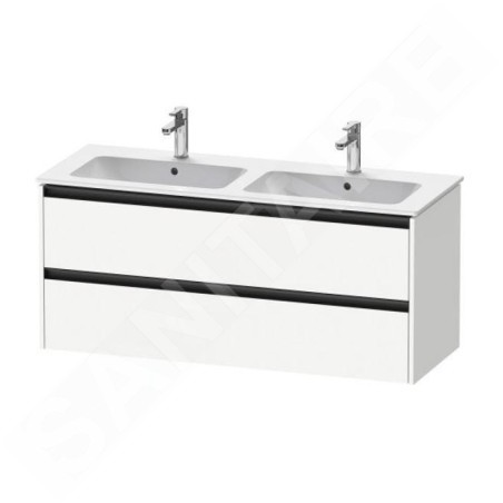 Duravit Ketho.2 - Meuble-vasque, 550x1280x480 mm, 2 tiroirs, blanc mat K25266018180000