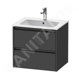 Duravit Ketho.2 - Meuble-vasque, 550x610x480 mm, 2 tiroirs, graphite mat K25262049490000