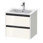 Duravit Ketho.2 - Meuble-vasque, 550x610x480 mm, 2 tiroirs, blanc brillant K25262022220000 Duravit Ketho.2 - Meuble-vasque, 550x610x480 mm, 2 tiroirs, blanc brillant K25262022220000
