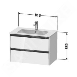 Duravit Ketho.2 - Meuble-vasque, 550x810x480 mm, 2 tiroirs, blanc mat K25263018180000