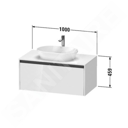 Duravit Ketho.2 - Meuble sous lavabo 459x1000x550 mm, 1 tiroir, blanc brillant K24886022220000
