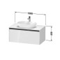 Duravit Ketho.2 - Meuble sous lavabo 459x1000x550 mm, 1 tiroir, blanc brillant K24886022220000 Duravit Ketho.2 - Meuble sous lavabo 459x1000x550 mm, 1 tiroir, blanc brillant K24886022220000
