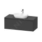 Duravit Ketho.2 - Meuble de lavabo avec découpe 459x1200x550 mm, 1 tiroir, graphite mat K24887049490000 Duravit Ketho.2 - Meuble de lavabo avec découpe 459x1200x550 mm, 1 tiroir, graphite mat K24887049490000
