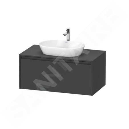 Duravit Ketho.2 - Meuble de lavabo avec découpe 459x1000x550 mm, 1 tiroir, graphite mat K24886049490000