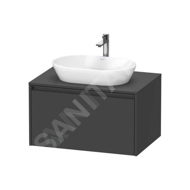 Duravit Ketho.2 - Meuble de lavabo avec découpe 459x800x550 mm, 1 tiroirs, graphite mat K24885049490000