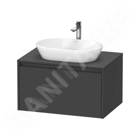 Duravit Ketho.2 - Meuble de lavabo avec découpe 459x800x550 mm, 1 tiroirs, graphite mat K24885049490000