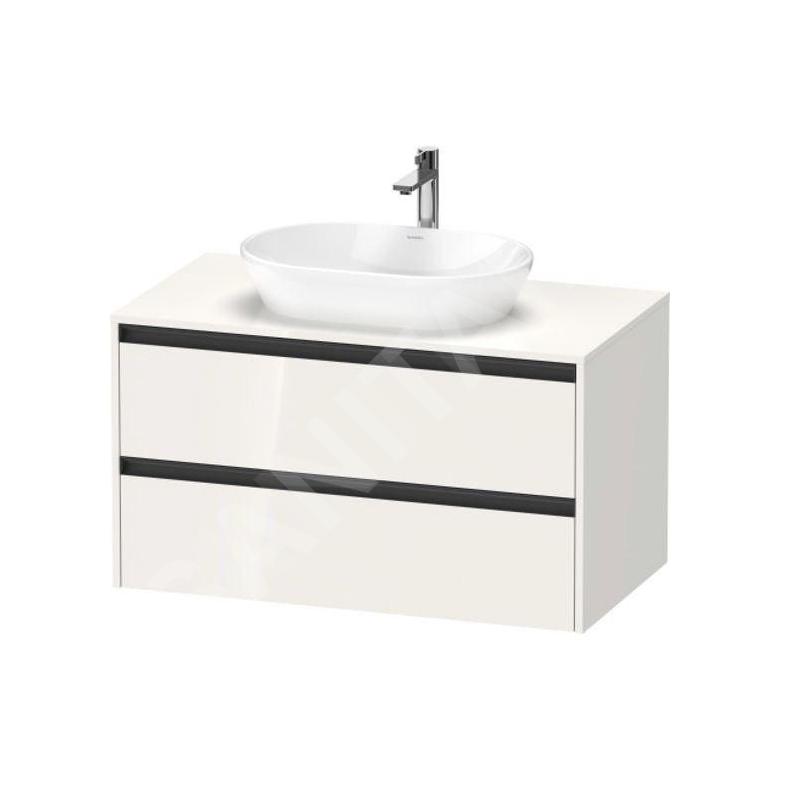 Duravit Ketho.2 - Meuble de lavabo avec découpe 568x1000x550 mm, 2 tiroirs, blanc brillant K24896022220000 Duravit Ketho.2 - Meuble de lavabo avec découpe 568x1000x550 mm, 2 tiroirs, blanc brillant K24896022220000