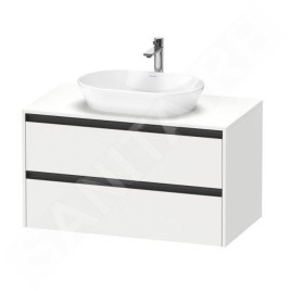 Duravit Ketho.2 - Meuble de lavabo avec découpe 568x1000x550 mm, 2 tiroirs, blanc mat K24896018180000