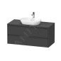 Duravit Ketho.2 - Meuble de lavabo avec découpe 568x1200x550 mm, 2 tiroirs, graphite mat K24897049490000 Duravit Ketho.2 - Meuble de lavabo avec découpe 568x1200x550 mm, 2 tiroirs, graphite mat K24897049490000