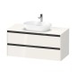 Duravit Ketho.2 - Meuble de lavabo avec découpe 568x1200x550 mm, 2 tiroirs, blanc brillant K24897022220000 Duravit Ketho.2 - Meuble de lavabo avec découpe 568x1200x550 mm, 2 tiroirs, blanc brillant K24897022220000