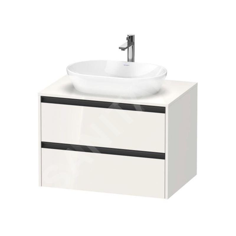Duravit Ketho.2 - Meuble de lavabo avec découpe 568x800x550 mm, 2 tiroirs, blanc brillant K24895022220000 Duravit Ketho.2 - Meuble de lavabo avec découpe 568x800x550 mm, 2 tiroirs, blanc brillant K24895022220000