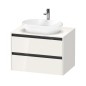 Duravit Ketho.2 - Meuble de lavabo avec découpe 568x800x550 mm, 2 tiroirs, blanc brillant K24895022220000 Duravit Ketho.2 - Meuble de lavabo avec découpe 568x800x550 mm, 2 tiroirs, blanc brillant K24895022220000