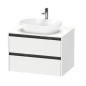 Duravit Ketho.2 - Meuble de lavabo avec découpe 568x800x550 mm, 2 tiroirs, blanc mat K24895018180000 Duravit Ketho.2 - Meuble de lavabo avec découpe 568x800x550 mm, 2 tiroirs, blanc mat K24895018180000