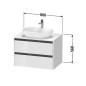 Duravit Ketho.2 - Meuble de lavabo avec découpe 568x800x550 mm, 2 tiroirs, blanc mat K24895018180000 Duravit Ketho.2 - Meuble de lavabo avec découpe 568x800x550 mm, 2 tiroirs, blanc mat K24895018180000