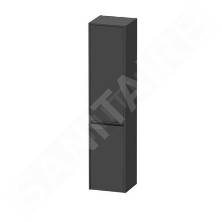 Duravit Ketho.2 - Armoire haute 1760x400x360 mm, 2 portes, charnières à gauche, graphite mat K21329L49490000