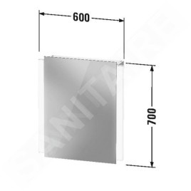 Duravit Ketho.2 - Armoire de toilette avec éclairage LED, 700x600x157 mm, 1 porte, charnières à gauche K27135L00001000
