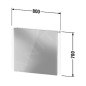 Duravit Ketho.2 - Armoire de toilette avec éclairage LED, 700x800x157 mm, 2 portes K27136000001000 Duravit Ketho.2 - Armoire de toilette avec éclairage LED, 700x800x157 mm, 2 portes K27136000001000