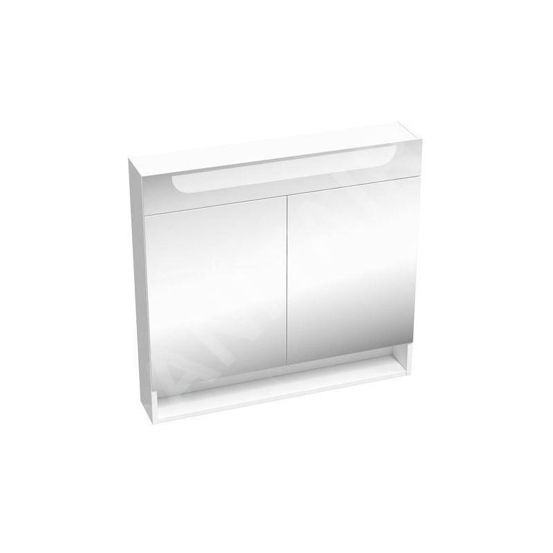 Ravak Classic II - Armoire de toilette avec éclairage LED, 800x140x760 mm, 2 portes, blanc brillant X000001471 Ravak Classic II - Armoire de toilette avec éclairage LED, 800x140x760 mm, 2 portes, blanc brillant X000001471