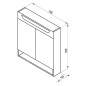 Ravak Classic II - Armoire avec glace et éclairage LED, 700x140x760 mm, 2 portes, blanc brillant X000001470 Ravak Classic II - Armoire avec glace et éclairage LED, 700x140x760 mm, 2 portes, blanc brillant X000001470