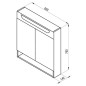 Ravak Classic II - Armoire avec miroir et éclairage LED, 600x140x760 mm, 2 portes, blanc brillant X000001469 Ravak Classic II - Armoire avec miroir et éclairage LED, 600x140x760 mm, 2 portes, blanc brillant X000001469
