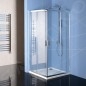 Polysan Easy Line - Paroi de douche 800 x 800 mm, aluminium/verre clair EL5215