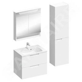 Ravak Classic II - Armoire haute, 1600x400x260 mm, 2 portes, charnières à droite, blanc brillant X000001474