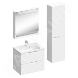 Ravak Classic II - Armoire haute, 1600x400x260 mm, 2 portes, charnières à gauche, blanc brillant / gris X000001473