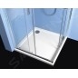 Polysan Easy Line - Paroi de douche 800 x 800 mm, aluminium/verre clair EL5215