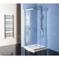 Polysan Easy Line - Paroi de douche 800 x 800 mm, aluminium/verre clair EL5215