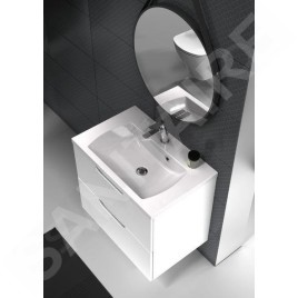 Ravak Classic II - Meuble lavabo 594x446x584 mm, 2 tiroirs, blanc brillant X000001476