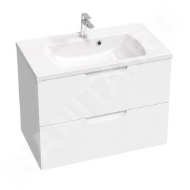 Ravak Classic II - Meuble lavabo 794x446x584 mm, 2 tiroirs, blanc brillant X000001480