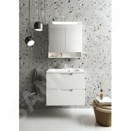 Ravak Classic II - Meuble lavabo 794x446x584 mm, 2 tiroirs, blanc brillant X000001480