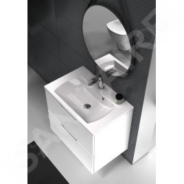 Ravak Classic II - Meuble lavabo 794x446x584 mm, 2 tiroirs, blanc brillant X000001480