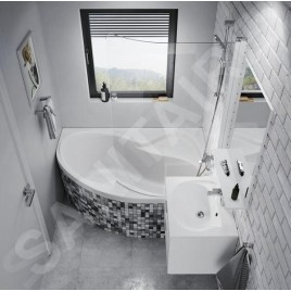 Ravak Rosa II - Meuble lavabo 756x484x470 mm, 2 tiroirs, blanc brillant X000001495