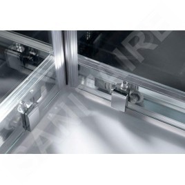 Polysan Easy Line - Paroi de douche 800 x 800 mm, aluminium/verre clair EL5215