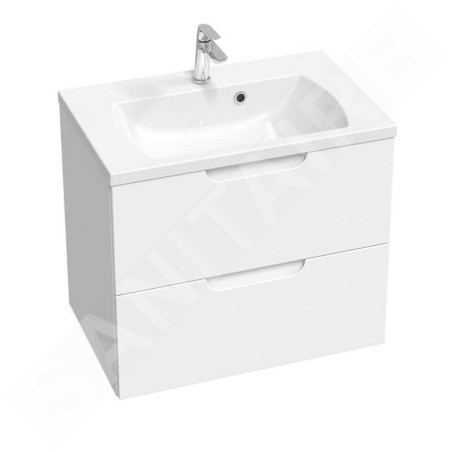 Ravak Classic II - Meuble vasque 694x446x584 mm, 2 tiroirs, blanc brillant X000001478