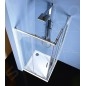 Polysan Easy Line - Paroi de douche 800 x 800 mm, aluminium/verre clair EL5215