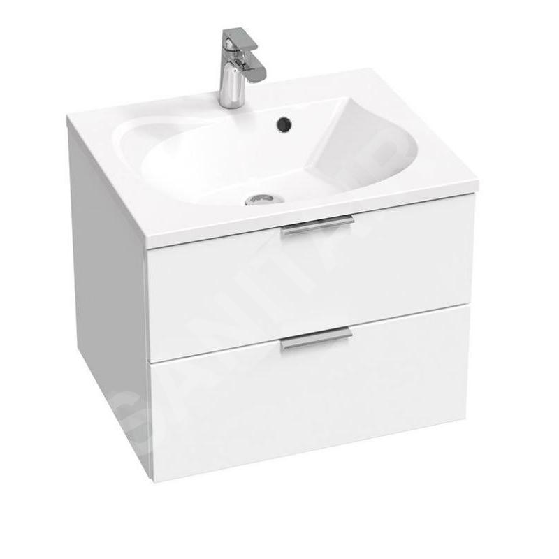 Ravak Rosa II - Meuble vasque 596x484x470 mm, 2 tiroirs, blanc brillant X000001494 Ravak Rosa II - Meuble vasque 596x484x470 mm, 2 tiroirs, blanc brillant X000001494