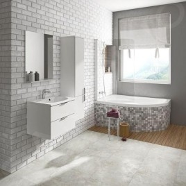 Ravak Rosa II - Meuble vasque 596x484x470 mm, 2 tiroirs, blanc brillant X000001494